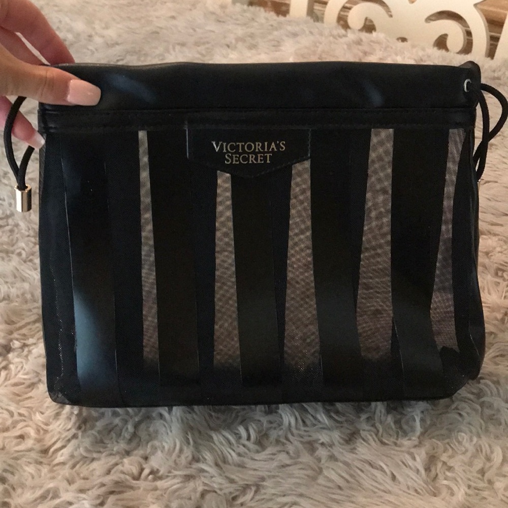 Victoria Secret VS black purse handbag makeup bag